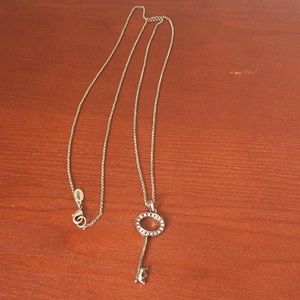 Distressed key necklace